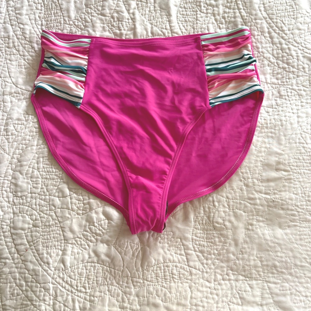 Matilda Jane Enchanted Garden Sunrise High Waisted Bikini Bottoms Size M NWT